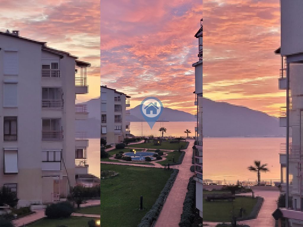 DENIZE SIFIR ÖZEL PLAJI OLAN SITE İÇERISINDE SATILIK 1+1 DAIRE