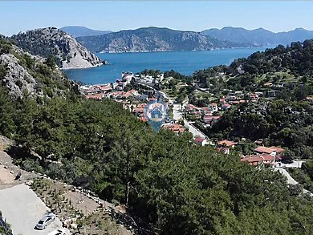 MARMARİS TURUNÇ MAHALLESİNDE DENİZ MANZARALI SATILIK İMARLI ARSA