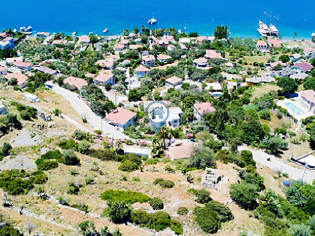 MARMARİS SÖĞÜTTE PANORAMİK DENİZ MANZARALI İMARLI ARSA